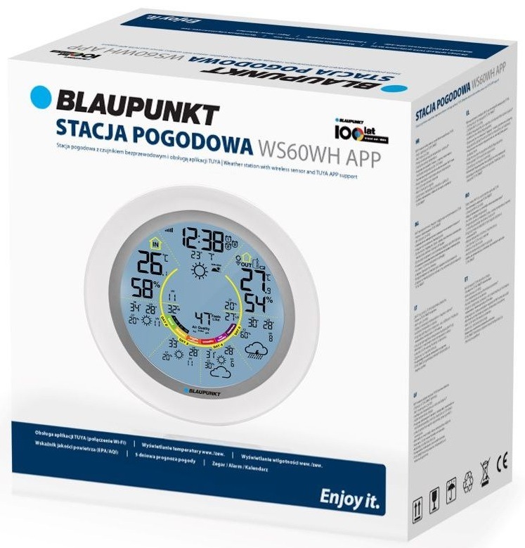 Meteorologická stanica Blaupunkt WS60WH APP biela Meteostanica Blaupunkt WS60WH APP v krabici