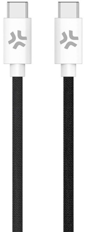 Kábel Celly USB-C/USB-C, opletený (bavlnený) s výkonom 60 W a dĺžkou 1,5 m