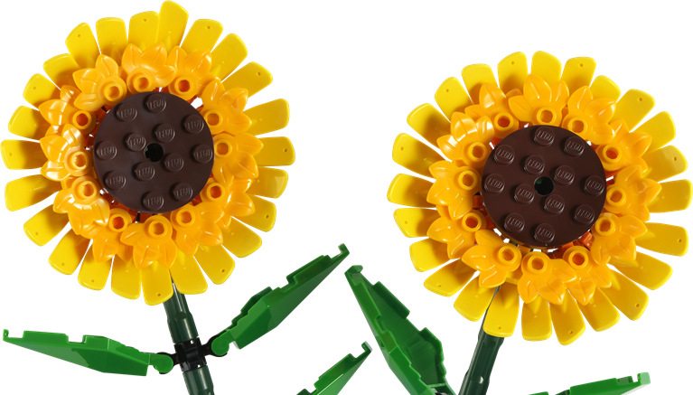 Stavebnica LEGO® Botanicals 40524 Slunečnice Hotový model meria cez 25 cm na výšku a ako farebná dekorácia dokáže upútať pozornosť v každej miestnosti.