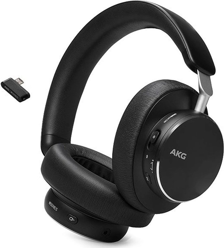 Oblúkové slúchadlá Anker soundcore AKG N9 Hybrid, čierna farba