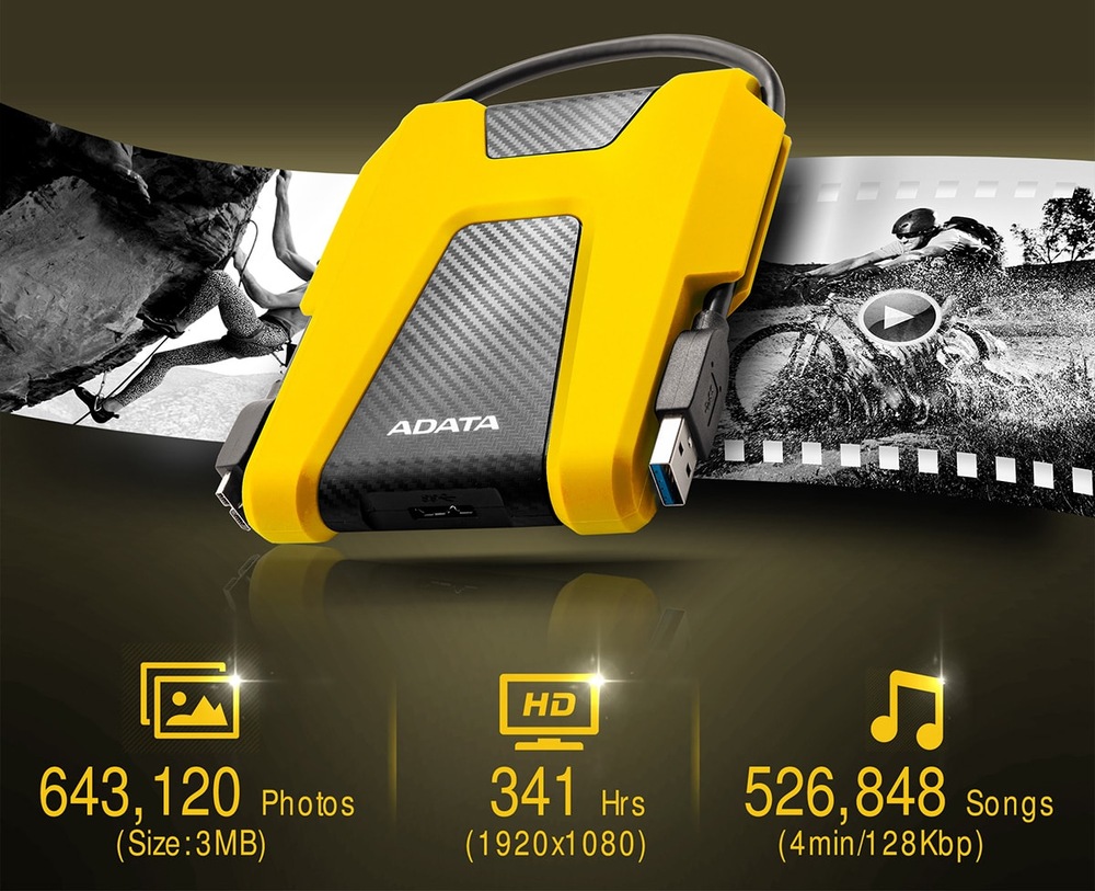 Externý pevný disk ADATA HD680 2TB čierny