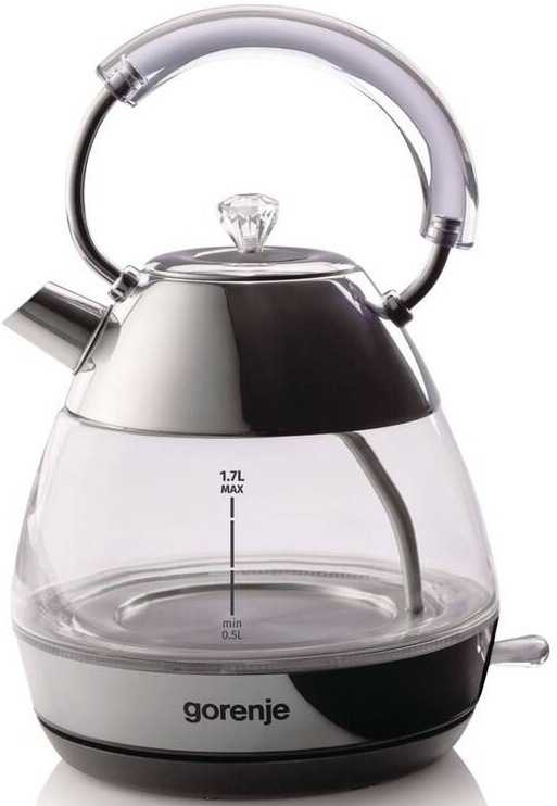 Rýchlovarná kanvica Gorenje K17GPD nerez/sklo