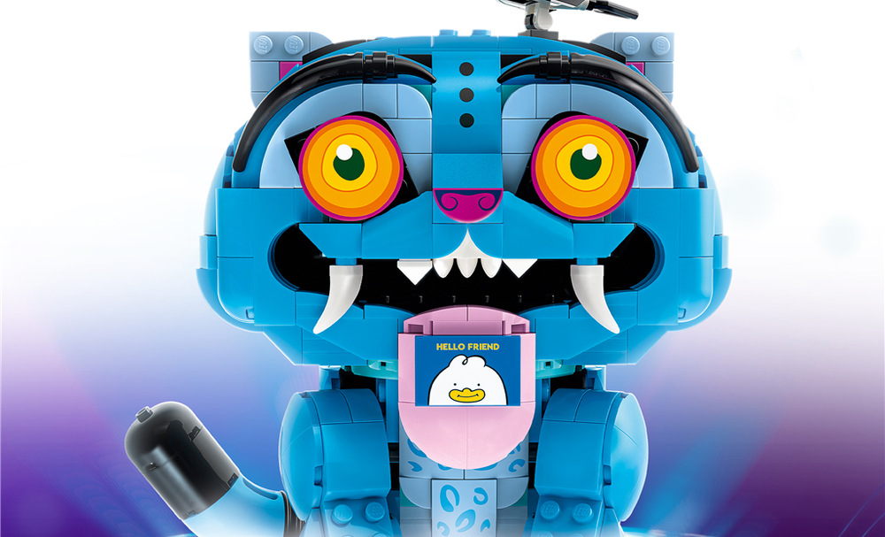 Stavebnica LEGO® 72537 KPop Demon Hunters Tiger Derpy a vták Sussie Pohyblivá Sussie aj polohovateľné časti Derpyho tela umožňujú vytvárať originálne pózy na vystavenie.