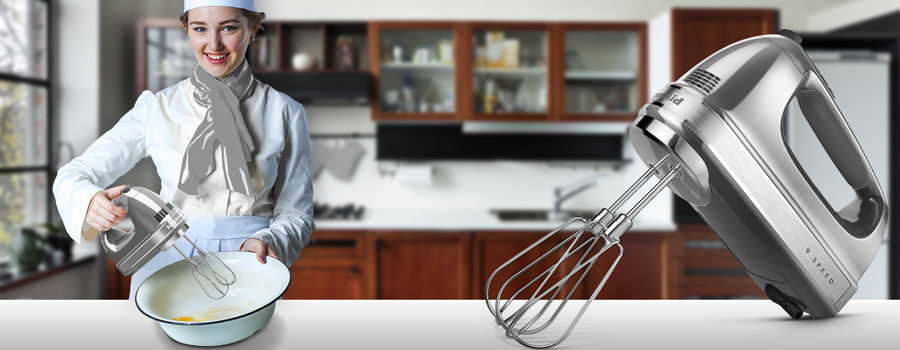 Ručný šľahač KitchenAid P2 5KHM9212ECU strieborný