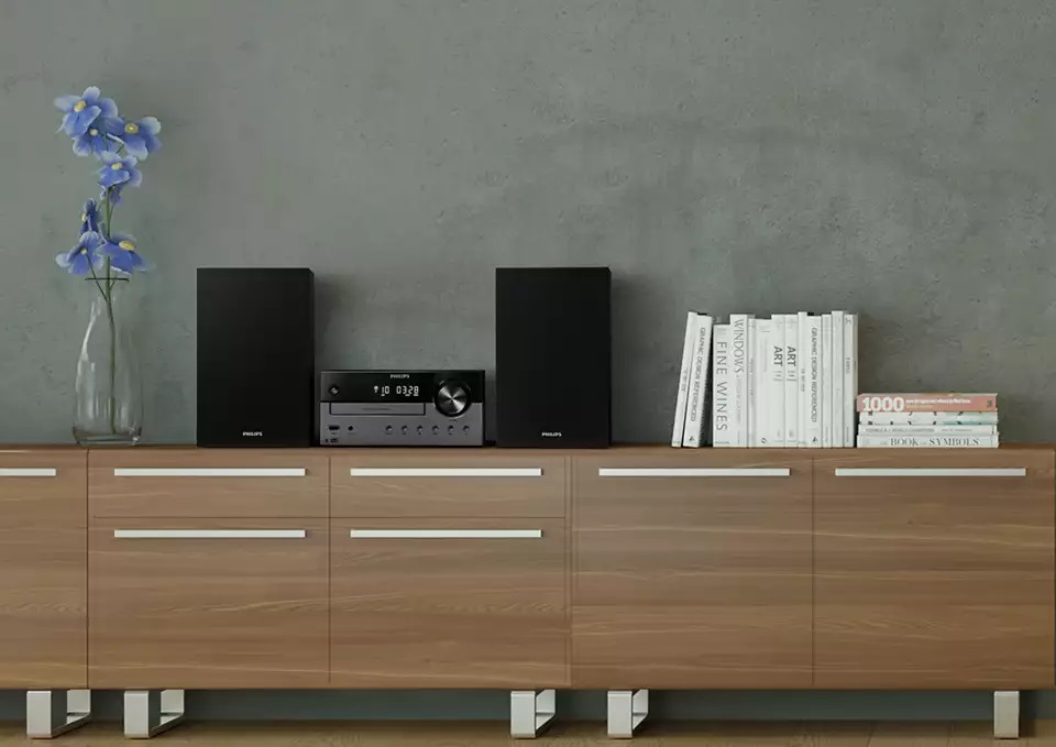 Mikro HiFi systém Philips TAM4505 čierny/sivý