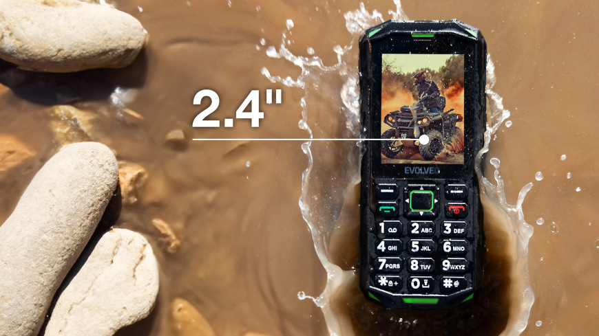 Mobilný telefón Evolveo StrongPhone X5 čierny/zelený Evolveo StrongPhone X5, čierna/zelená