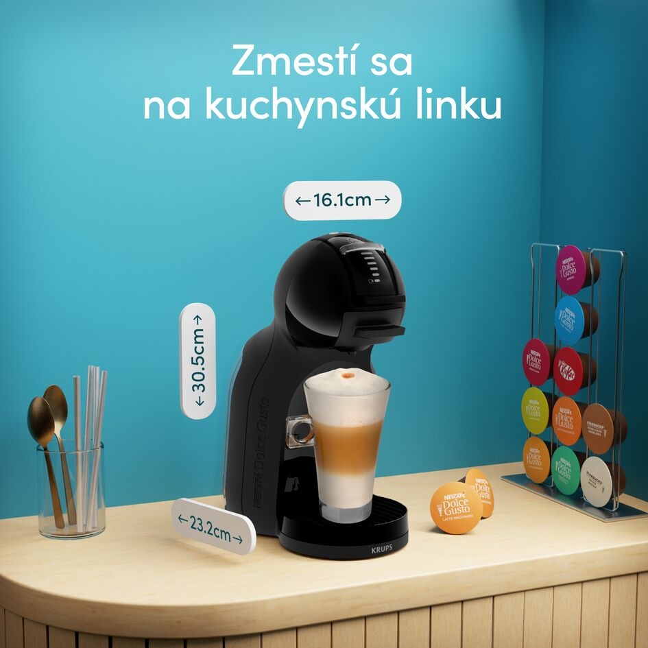 Kapsulový kávovar Krups NESCAFÉ Dolce Gusto Mini Me 2 KP1438F0 Piano Black čierny Kapsulový kávovar Krups NESCAFÉ Dolce Gusto Mini Me 2 KP1438F0 Piano Black čierny