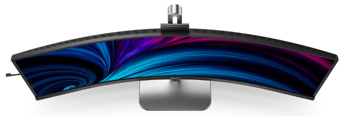 Monitor Philips 49B2U5900CH čierny Zakrivenie monitora Philips 49B2U5900CH pri pohľade zhora