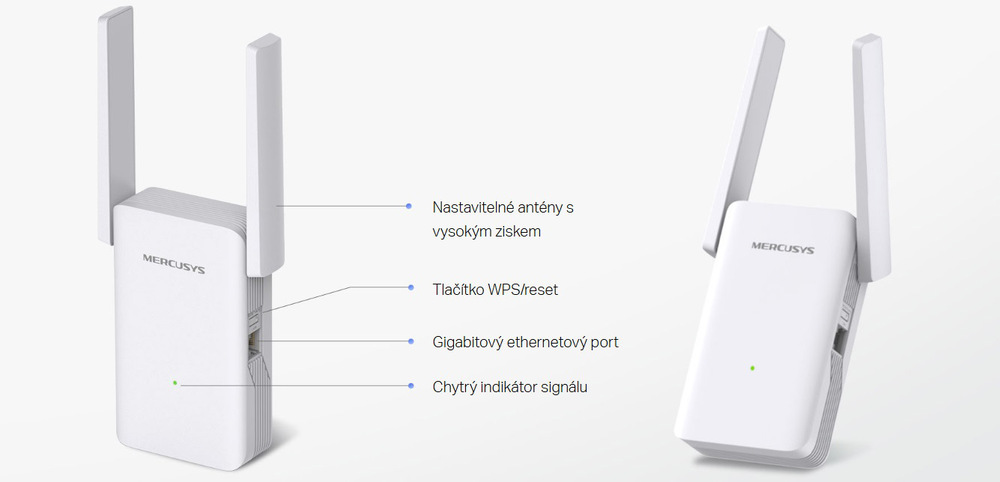 Wi-Fi extender Mercusys ME80X AX3000 biely Wi-Fi extender Mercusys ME80X AX3000 biely