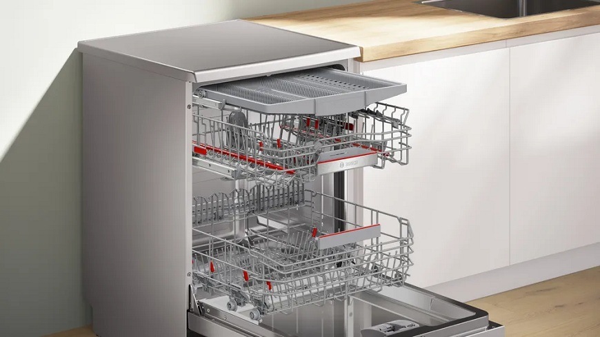 Otvorená umývačka Bosch a variabilné koše Max Flex