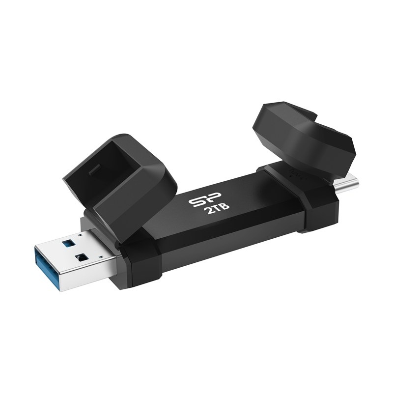 Flash USB Silicon Power DS72 2TB USB 3.2 - čierna farba