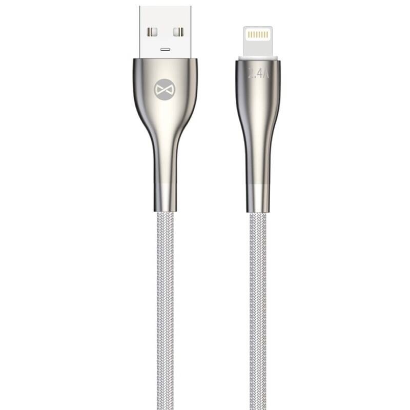 Kábel Forever Sleek USB/Lightning, 2,4 A, 1 m biely