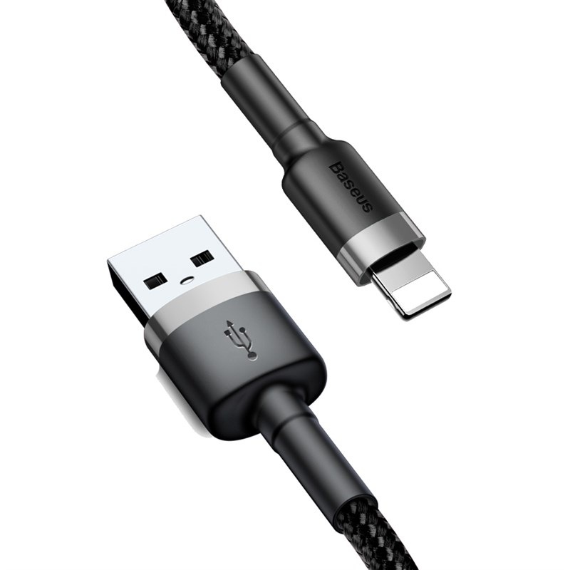 Kábel Baseus Cafule USB/Lightning, 1,5A, 2m čierny/sivý