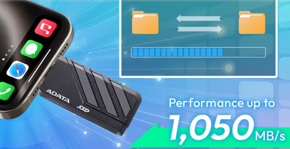 ADATA SC735 podporuje prenosové rýchlosti až 1 050 MB/s