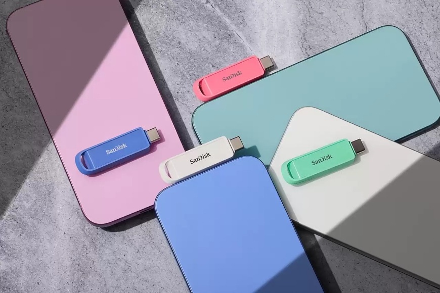 Farebné varianty USB flashdisku SANDISK Phone Drive