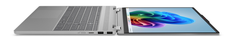 Notebook Lenovo IdeaPad 5 2-in-1 15IPH11 sivý Notebook Lenovo IdeaPad 5 15IPH11 otvorený na 180 °