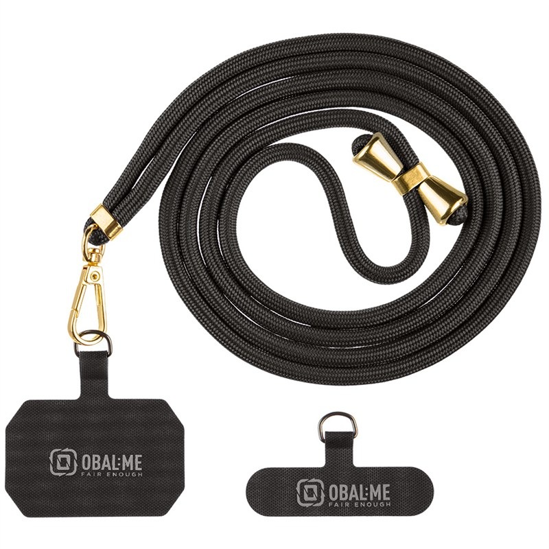 Popruh na krk Obal:Me NeckTag Allure - čierny