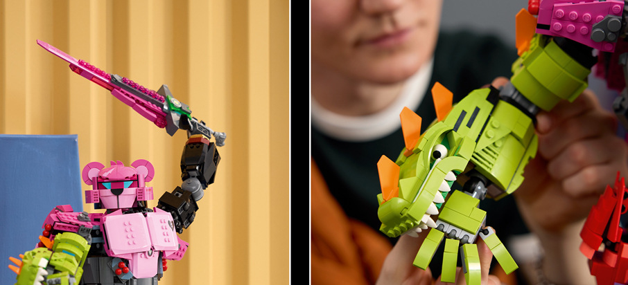 Pohyblivé časti umožňujú Mecha Team Leaderovi rôzne pózy a nechýba meč, kokpit ani minifigúrka.