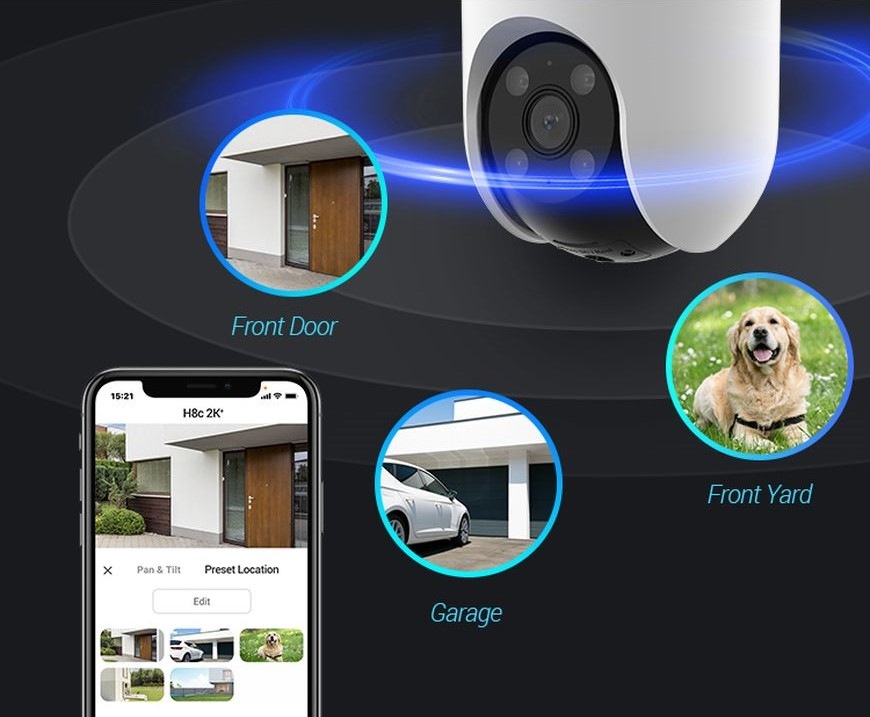 IP kamera EZVIZ H8C 2K+ biela IP kamera EZVIZ H8C 2K+ biela