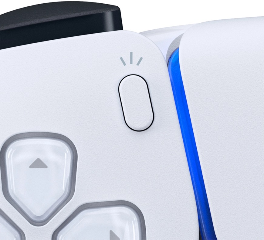 Bezdrôtový ovládač Sony DualSense pre PS5 + kábel USB pre PC čierny Detail tlačidla Vytvoriť na gamepade Sony DualSense