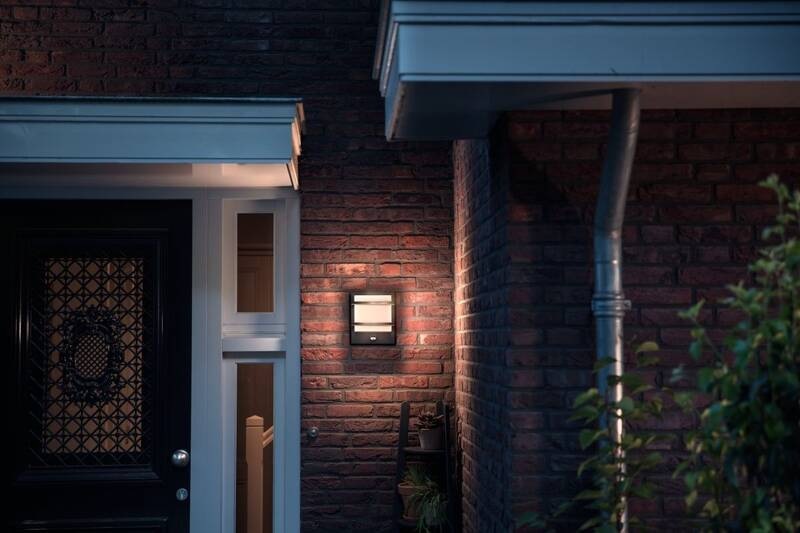 Nástenné svietidlo Philips Petronia, LED, teplá biela, senzor pohybu - antracitové Nástenné svietidlo Philips Petronia, LED, teplá biela, senzor pohybu - antracitové