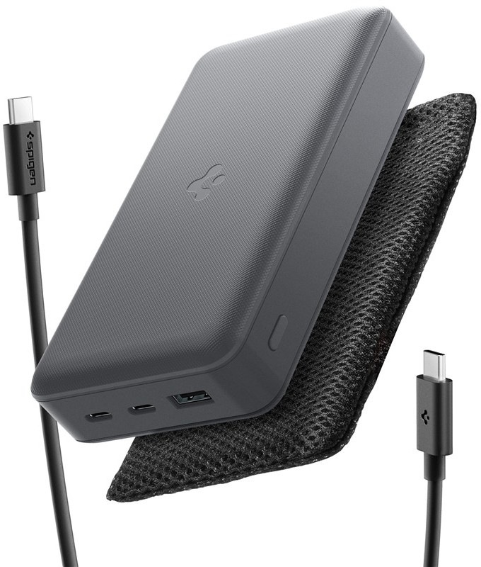 Powerbanka Spigen Essential 30 W, 30000 mAh - šedá