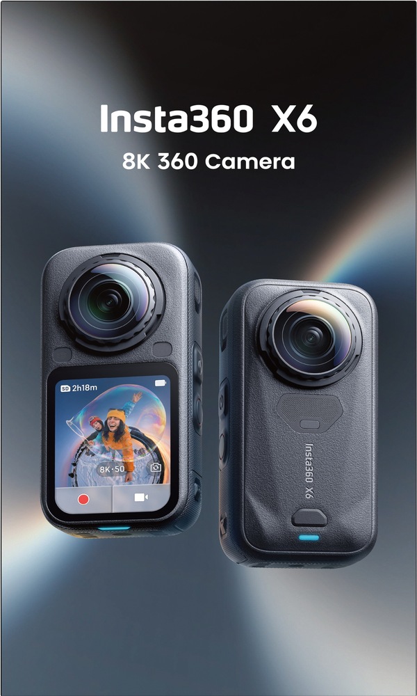 Outdoorová kamera Insta360 X6 Essentials Bundle čierna Akčná kamera Insta360 X6 s podporou 8K 360 ° videa a vysokou odolnosťou