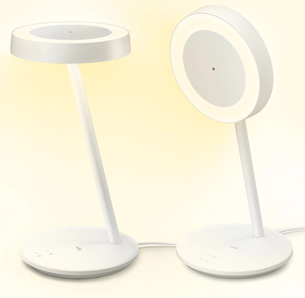 Stolná lampa WiZ Portrait, Wi-Fi, Matter biela