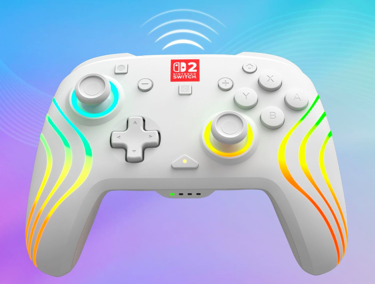 Gamepad Turtle Beach Afterglow Wave Wireless RGB, NS2 biely Biely gamepad Turtle Beach Afterglow Wave s bezdrôtovým pripojením 2,4 GHz