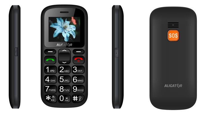 Mobilný telefón Aligator A321 Senior Dual SIM čierny/sivý Mobilný telefón Aligator A321 Senior Dual SIM čierny/sivý
