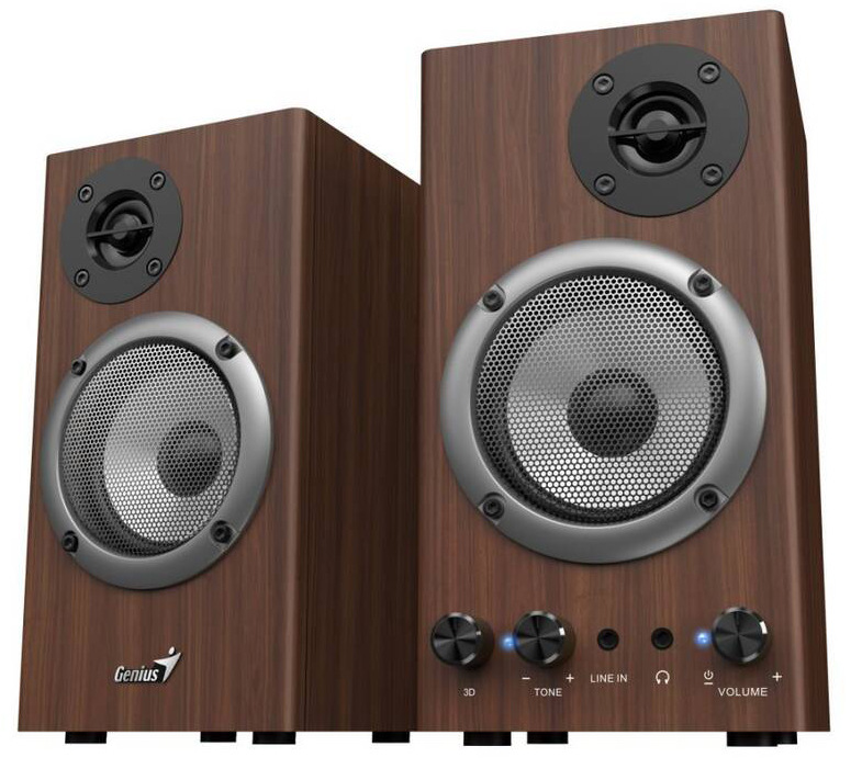 Reproduktory Genius SP-HF 500B drevené