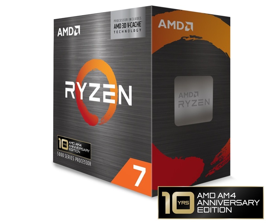 Procesor AMD Ryzen 7 5800X3D Anniversary Edition Balenie procesora AMD Ryzen 7 5800X3D 10th Anniversary Edition s označením AMD AM4 Anniversary Edition