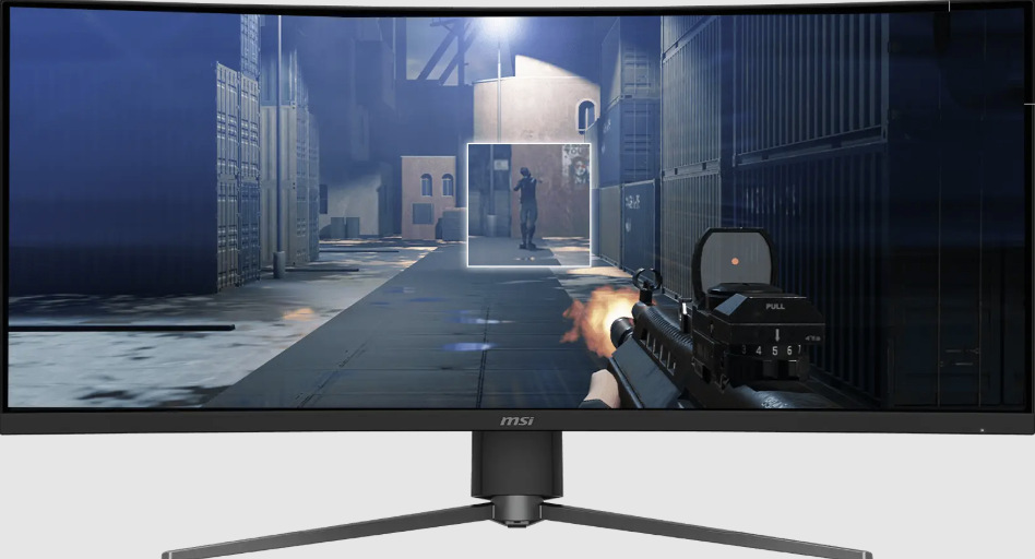 Herný monitor MSI MPG 346CQRF X24 s funkciou Optix Scope pre priblíženie časti obrazu
