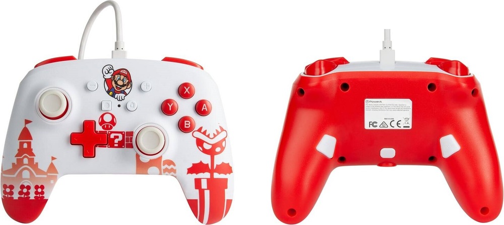 Gamepad PowerA Enhanced Wired pre Nintendo Switch - Mario Red/White PowerA Enhanced Wired Controller