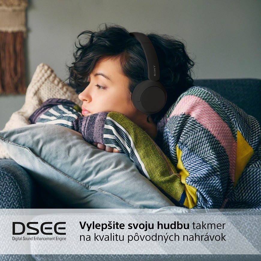 Slúchadlá Sony WH-CH520, čierna, technológia DSEE