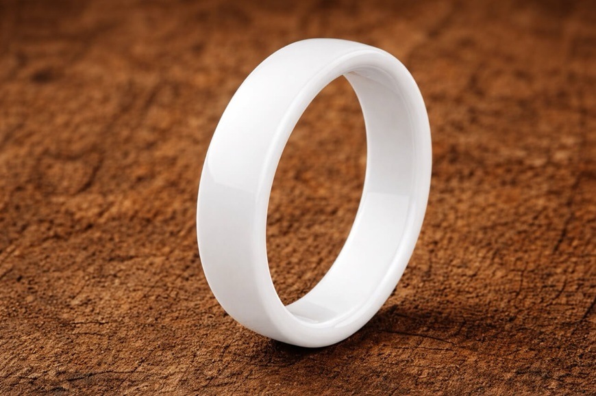 Platobný prsteň Carneo Pay Ring velikost 10 (20 mm) biely Detail obrázku prsteňa.