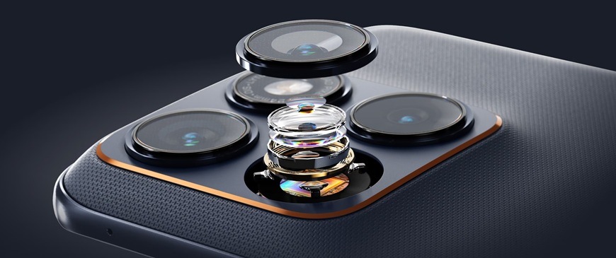 Detail obrázku snímačov Motorola Edge 70 Fusion.