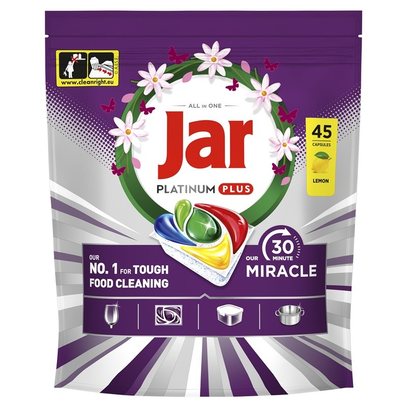 Kapsuly do umývačky Jar Platinum Plus 30 Minute Miracle (45 ks) Jar Platinum Plus 30 Minute Miracle (45 ks)