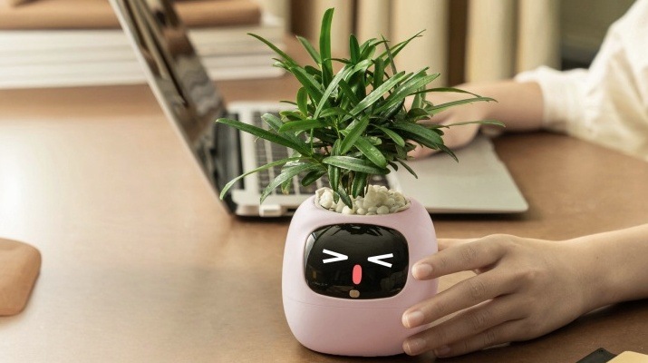Inteligentný kvetináč Plantsio IVY generácia 2 ružový Chytrý kvetináč Plantsio IVY generácia 2 - ružová