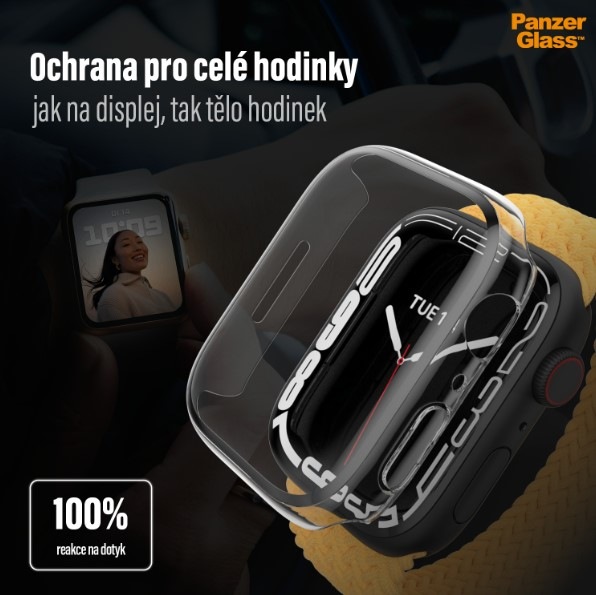 Ochranné puzdro PanzerGlass Full Protection na Apple Watch 7/8 (45 mm) čierne PanzerGlass Full Protection na Apple Watch 7 a 8, 45 mm, čierna