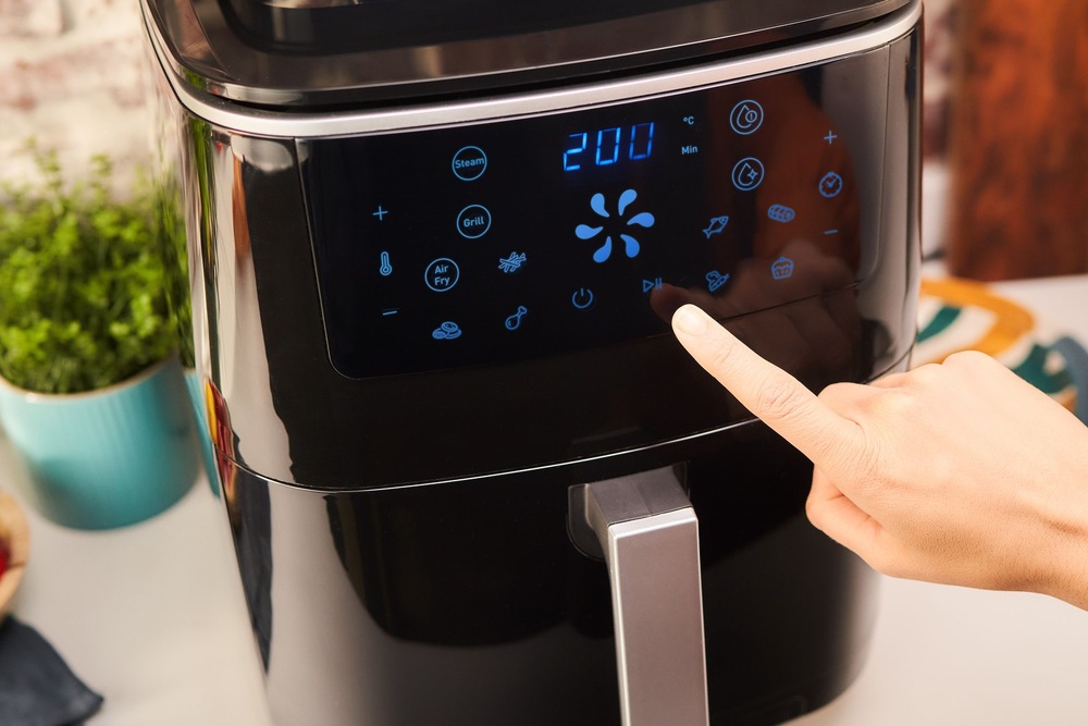 Fritéza teplovzdušná Tefal FW201815 Easy Fry & Steam 3v1 čierna Tefal FW201815 Easy Fry Grill & Steam