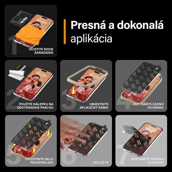 Tvrdené sklo PanzerGlass na Samsung Galaxy A55 5G s inštalačným rámčekom