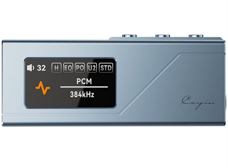 Zosilňovač Cayin RU3, USB-C, DAC prevodník, modrá farba.