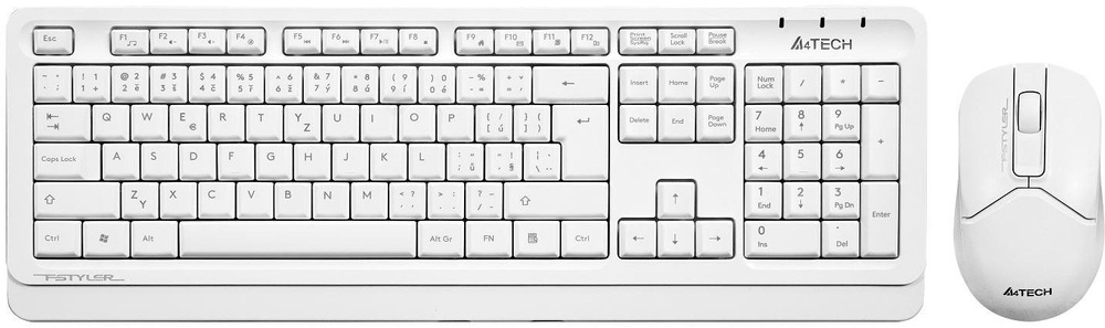 Klávesnica s myšou A4Tech FG1012 biela Klávesnica s myšou A4Tech FG1012 - biela