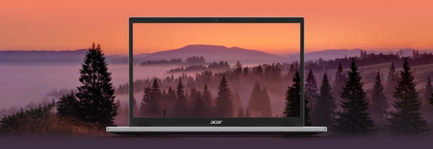 Notebook Acer Aspire Go 15 (AG15-72P-54XT) strieborný Realistické zobrazenie krajiny na displeji notebooku Acer Aspire Go 15″ width=