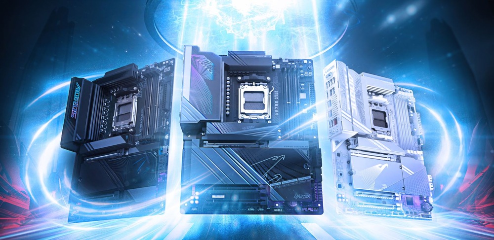 Základná doska GIGABYTE X870E AORUS PRO ICE Lifestylové foto MB Gigabyte X870E AORUS PRE ICE