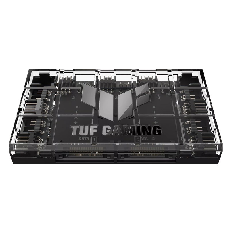 Riadiaca jednotka Asus TUF Gaming ARGB PWM Fan Hub, čierna farba