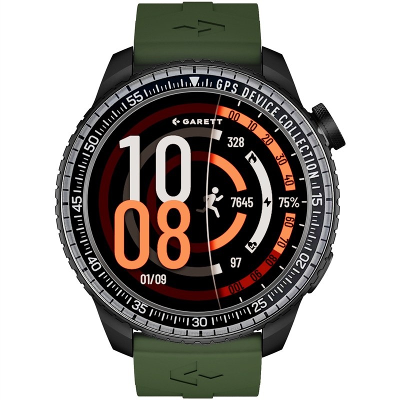 Chytré hodinky Garett Compass GPS - čierna farba