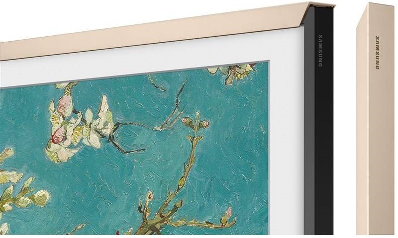 Výmenný rámček Samsung pro Frame TV s úhlopříčkou 50" (2023), Skosený design zlatý