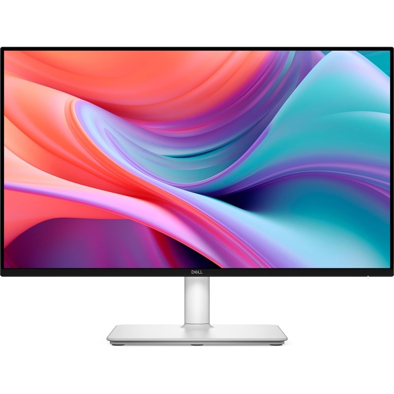 Monitor Dell v čiernobielej farbe.
